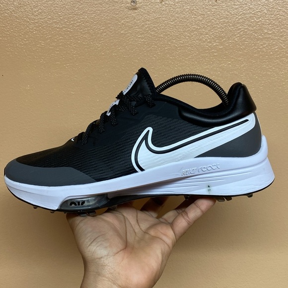 Nike React Air Zoom Infinity Tour NEXT% Spikeless Golf Shoes “Black Gray White” - Picture 13 of 17